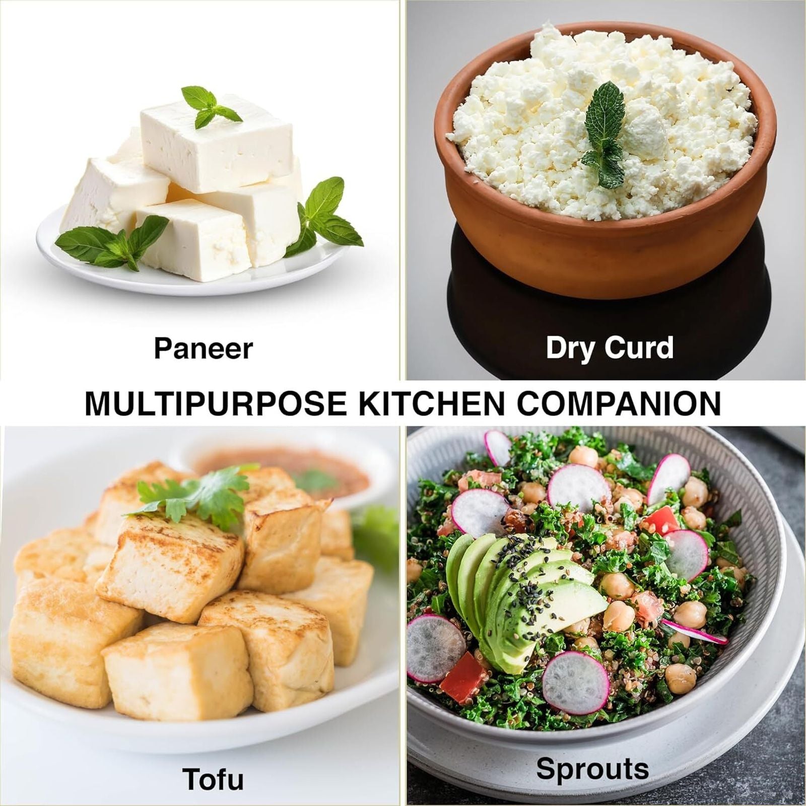 Stainless Steel Paneer Maker Mould with Press Lid | 450ml