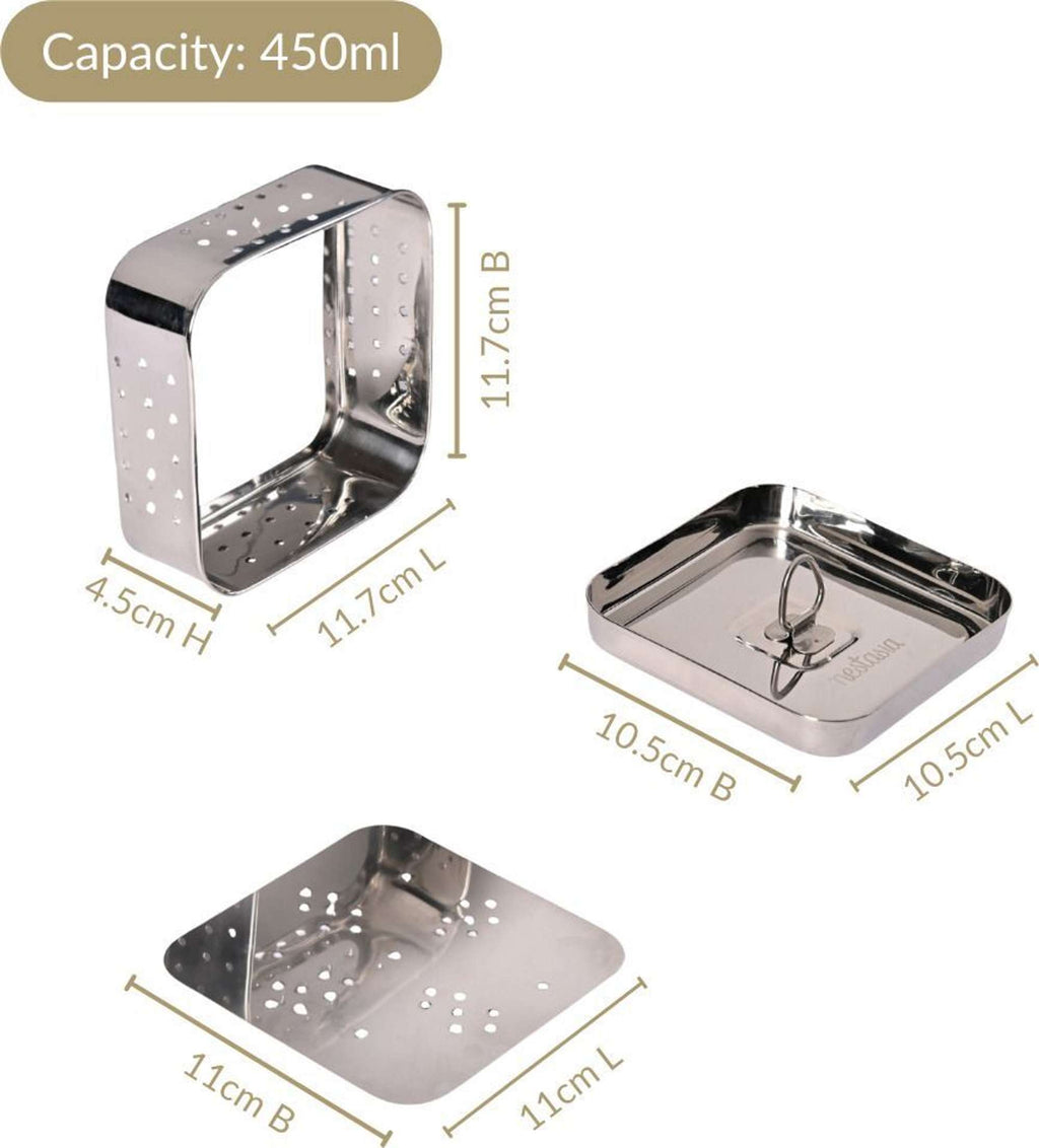 Stainless Steel Paneer Maker Mould with Press Lid | 450ml