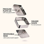 Stainless Steel Paneer Maker Mould with Press Lid | 450ml